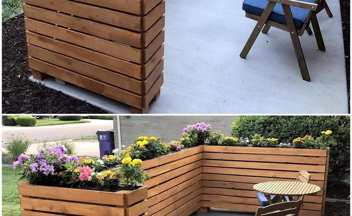 Garden Fence with Planters