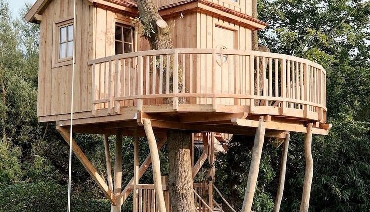 Garden Tree House with Stairs