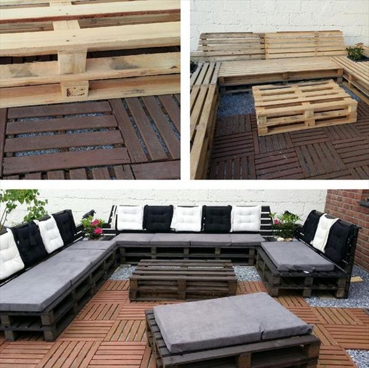 DIY Pallet Outdoor Sofa Plans – Pallet Wood Projects