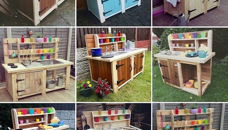 Kids Outdoor Kitchen – Pallet Wood Projects