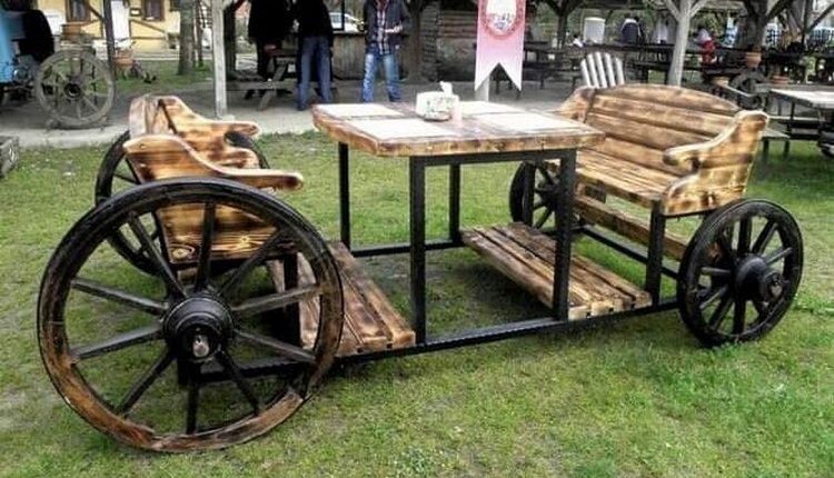 Garden Benches and Table