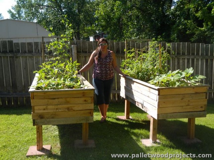 Pallet Raised Garden Beds / Planters Pallet Wood Projects