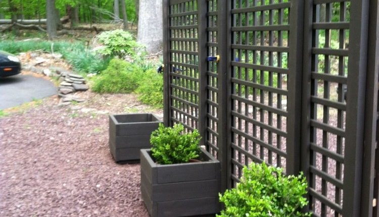 Pallet Planter Boxes and Privacy Screen