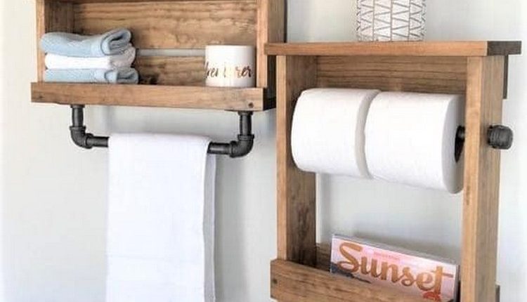 Bathroom Toilet Roll Holder and Shelf
