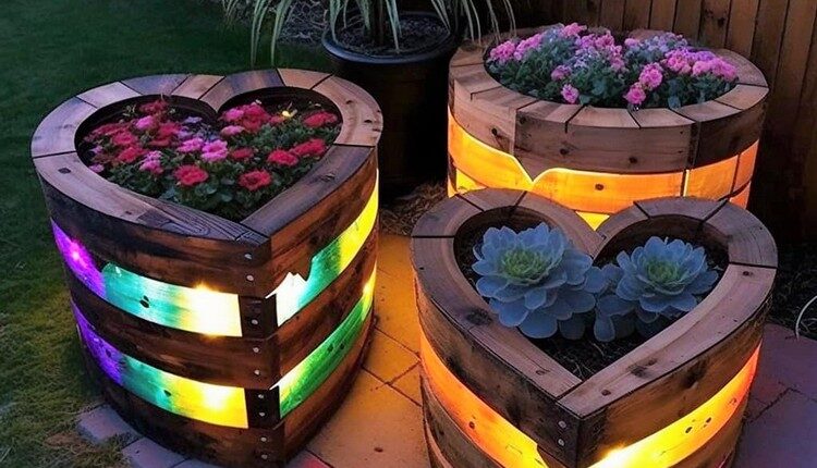 Garden Planters with Lights Ideas (5)
