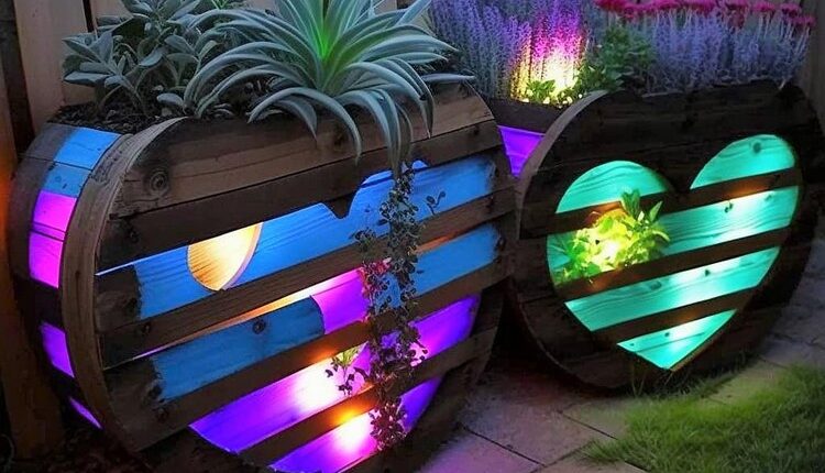 Garden Planters with Lights Ideas (6)