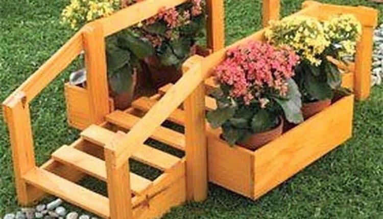 Garden Bridge with Planters