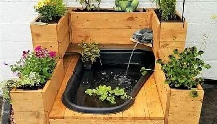 Garden Pond with Planters