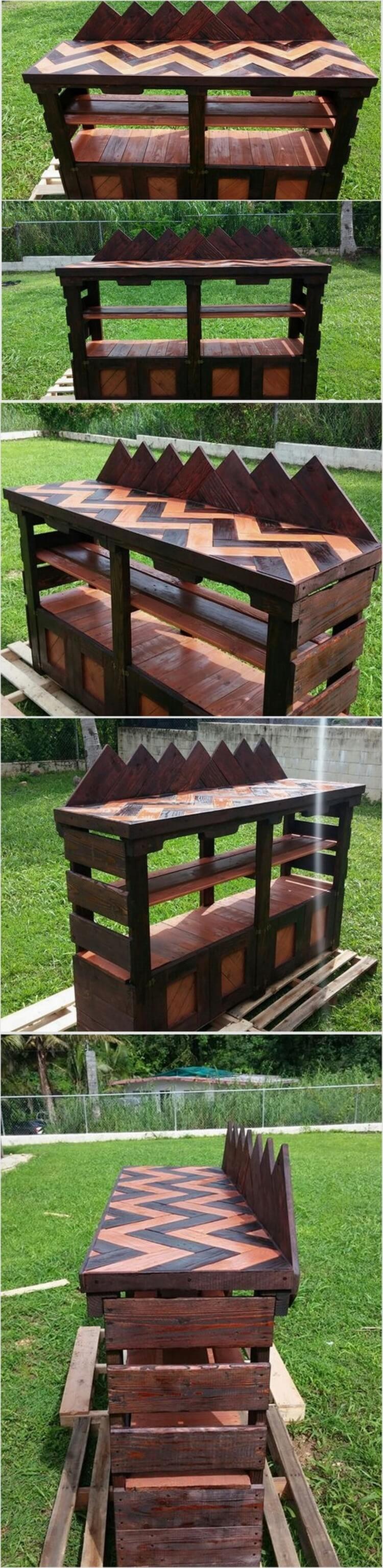 Prepare Cute Outdoor Bar with Used Wood Pallets