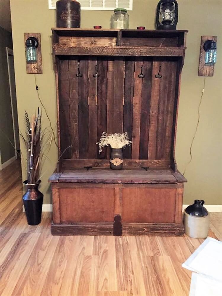 Pallet Hallway Tree Pallet Wood Projects
