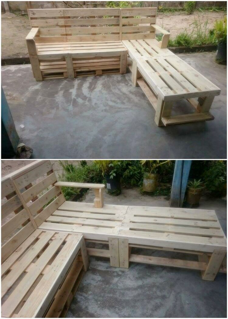 Pallet L Shaped Couch Pallet Wood Projects