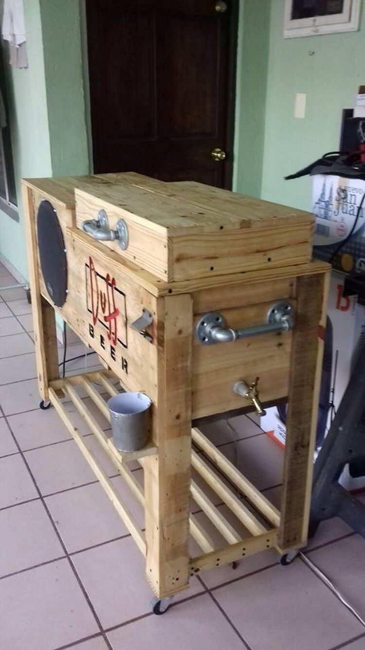Repurposed Wooden Pallet Cooler Pallet Wood Projects
