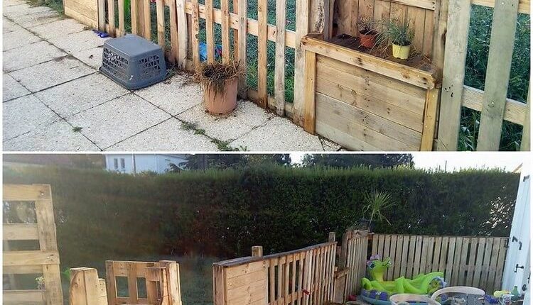 Pallet Garden Fence and Gate