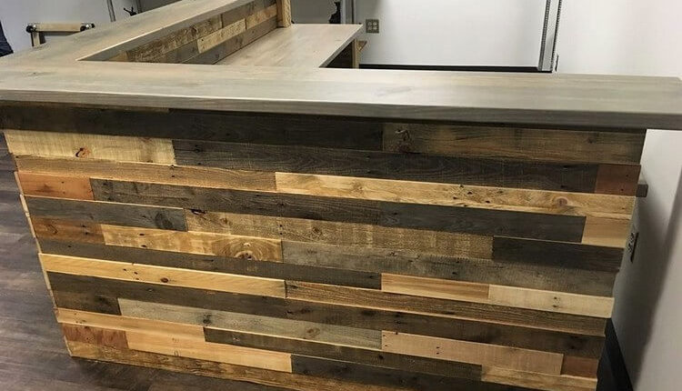 Wood Pallet Counter Table