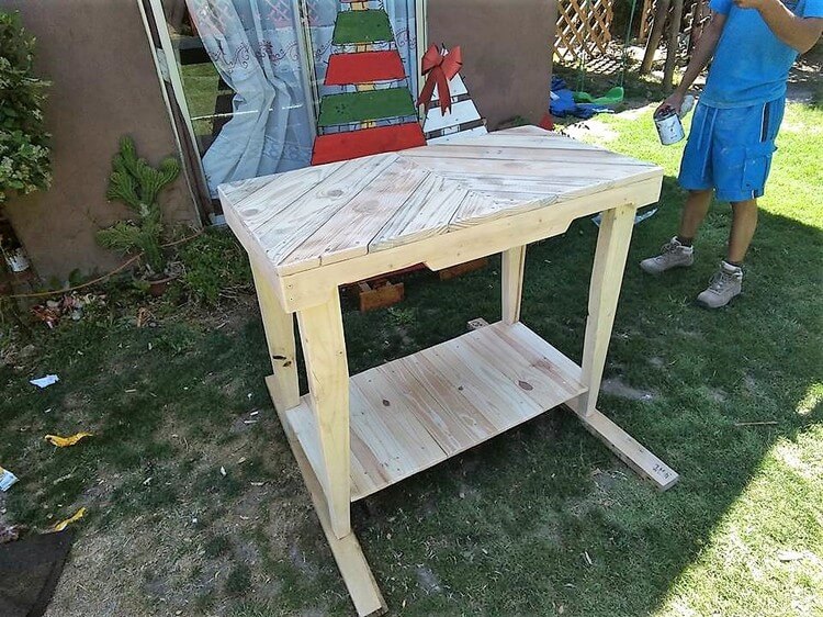 DIY Wood Pallets Console Table Plan Pallet Wood Projects