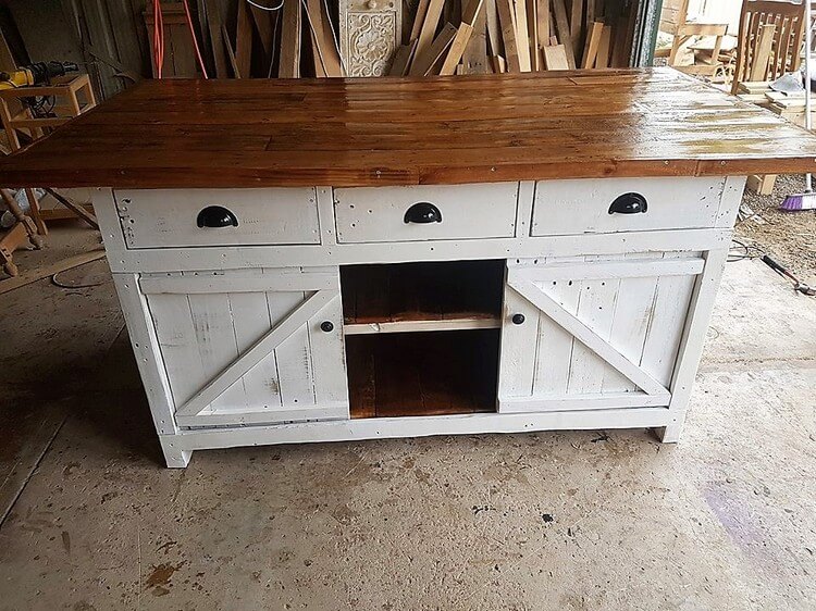 Wood Pallet Kitchen Island Table