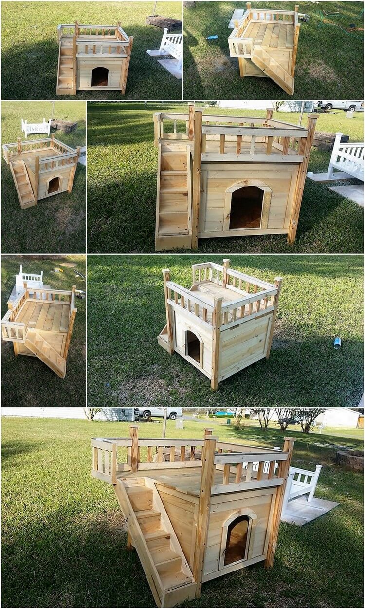 diy dog house out of pallets