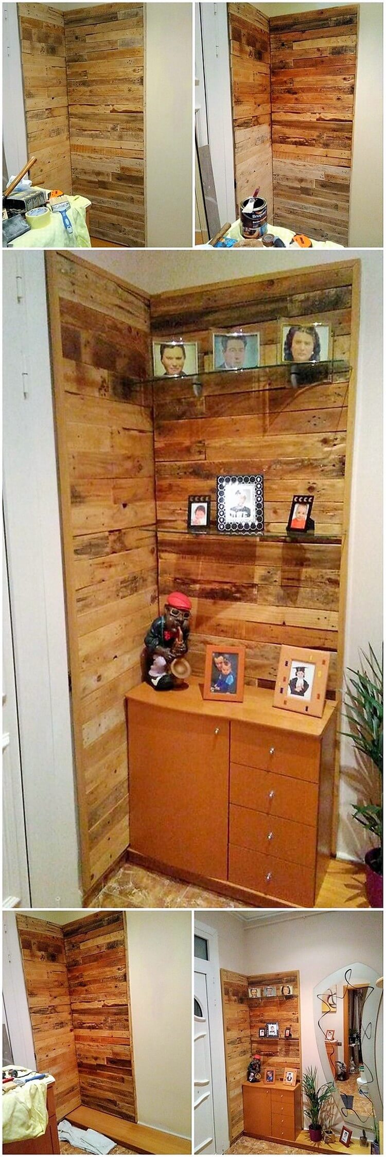 Pallet Corner Shelf Pallet Wood Projects