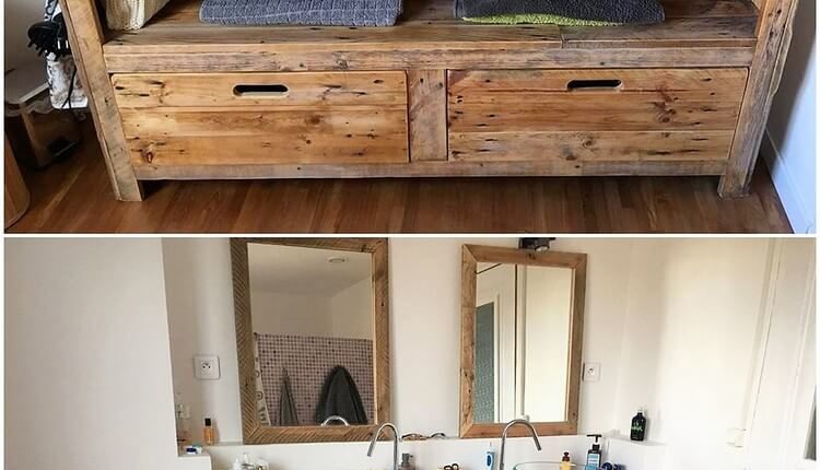 Pallet Sink with Drawers