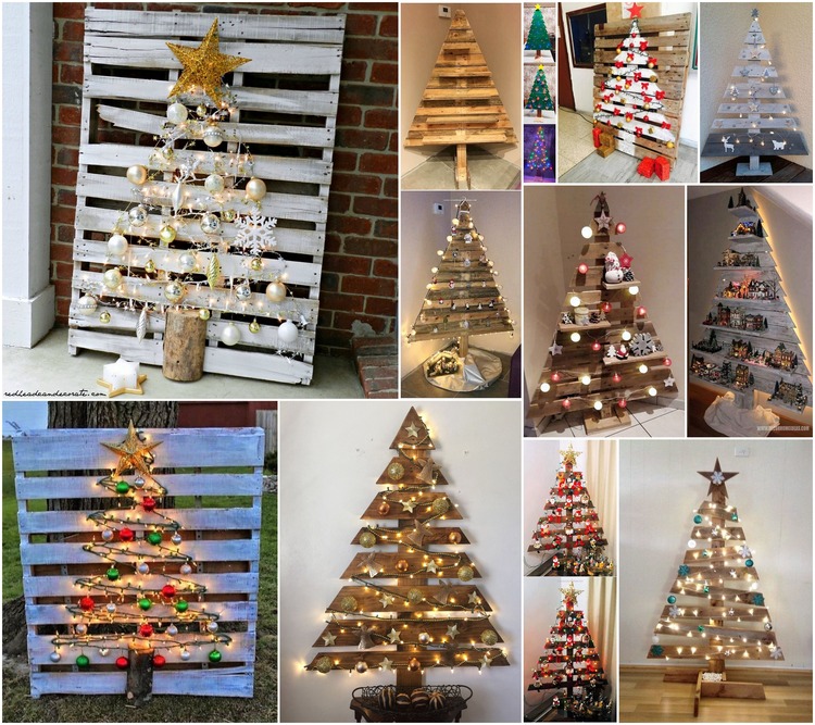 Ideas para decorar el árbol de Navidad con palets