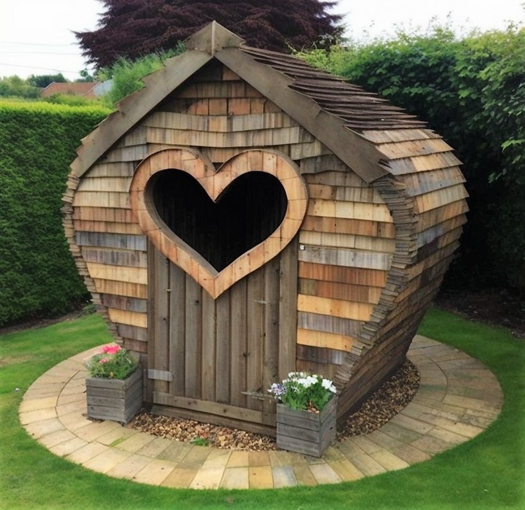 Heart Shaped Garden Cabin (3)