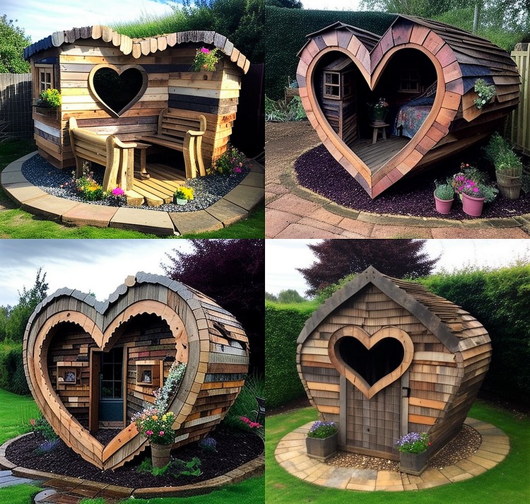 Heart Shaped Garden Cabin