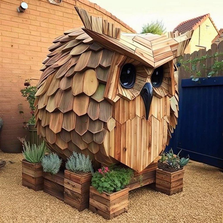 Owl Shaped Garden Cabin (2)