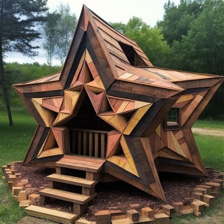 Star Shaped Garden Cabin Idea